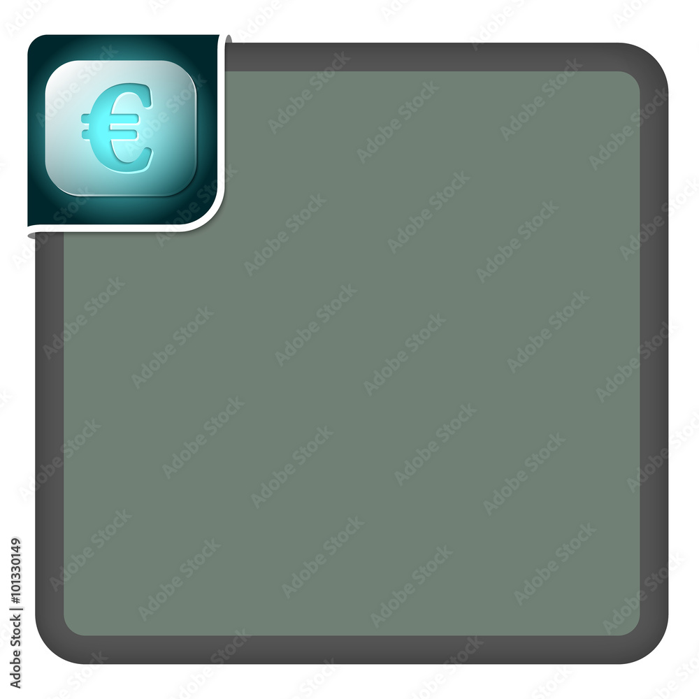 Vector abstract frame for your text and euro symbol Vector abstract frame for your text and euro symbol
