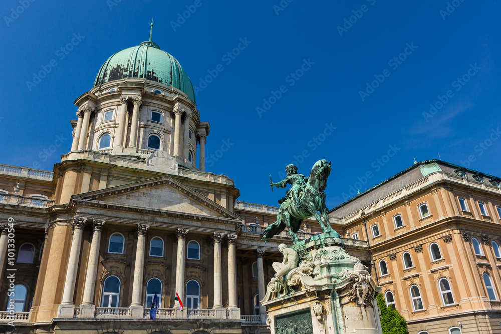 Statue of Prince Eugene of Savoy in Budapest Hungary