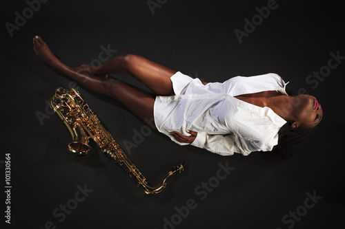 Beauty with Sax photo