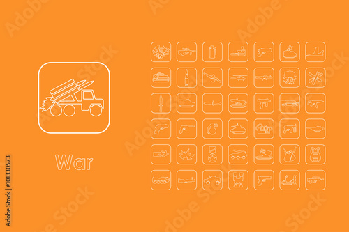 Set of war simple icons