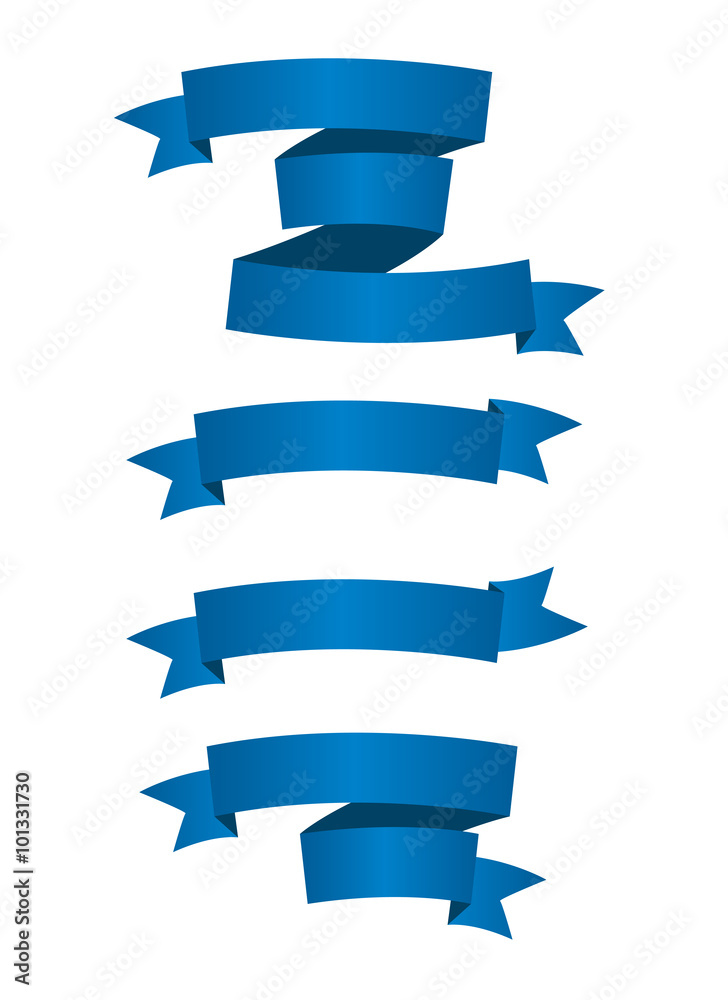 Beautiful Blue Ribbon Label Vector Illustration Beautiful Blue Ribbon Label Vector Illustration