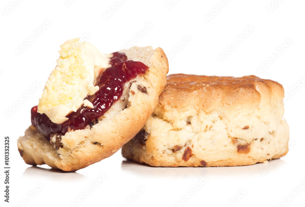 Ταπετσαρία Dorset scone with clotted cream on top