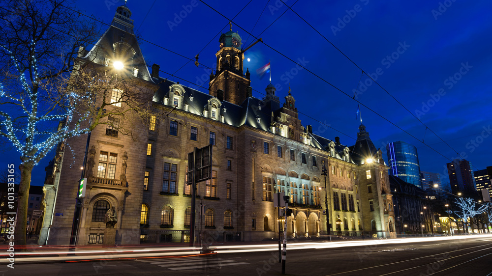 Fototapeta premium town hall in Rotterdam, the Netherlands