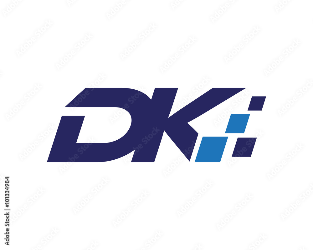 Fototapeta premium DK digital letter logo