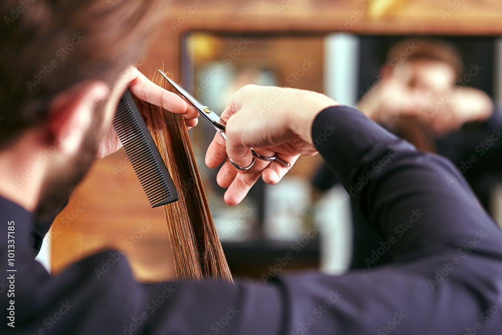 Women's haircut. hairdresser, beauty salon Women's haircut. hairdresser, beauty salon