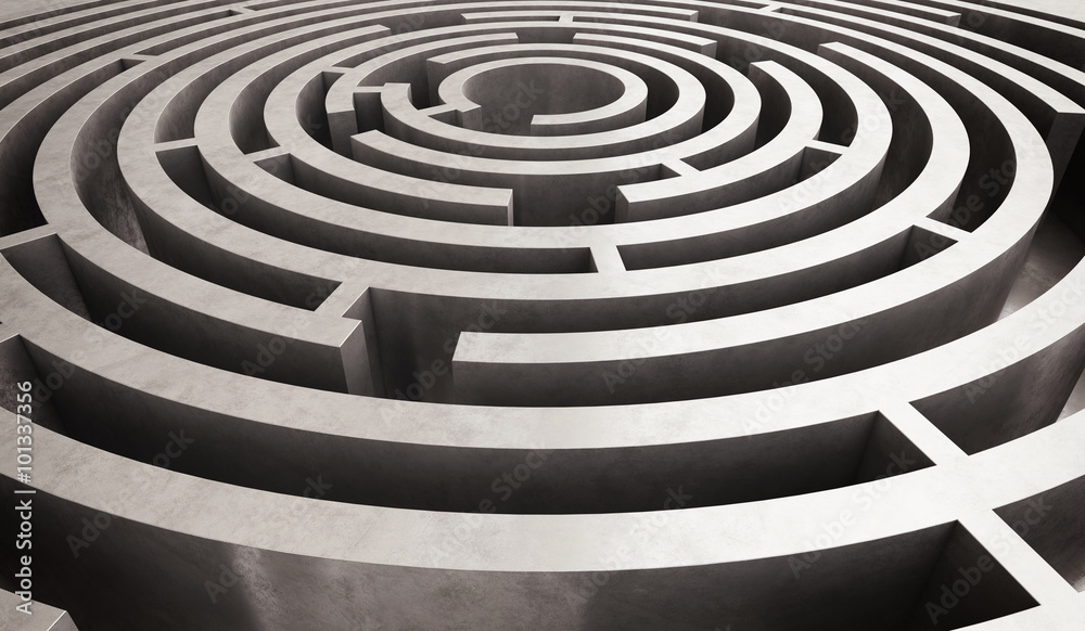 Difficult circular maze Difficult circular maze