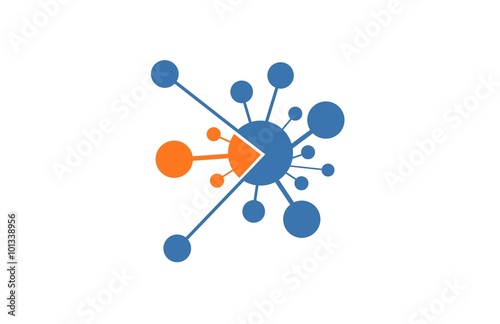 circle icon technology connection logo