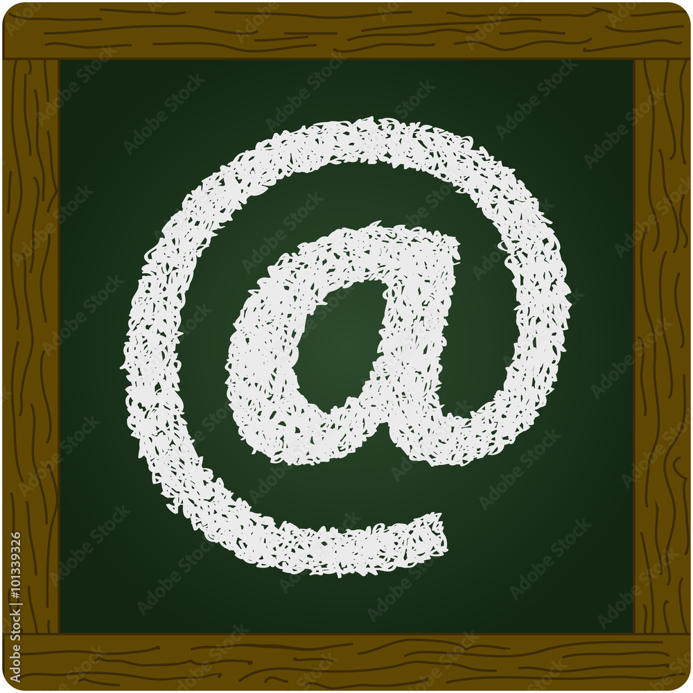Fototapeta Simple doodle of an email symbol