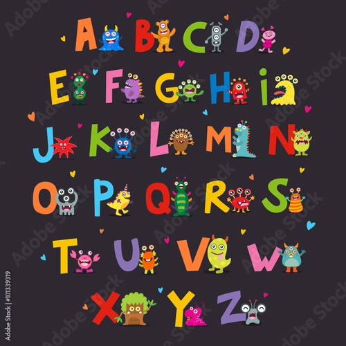 Cute Monsters Alphabet