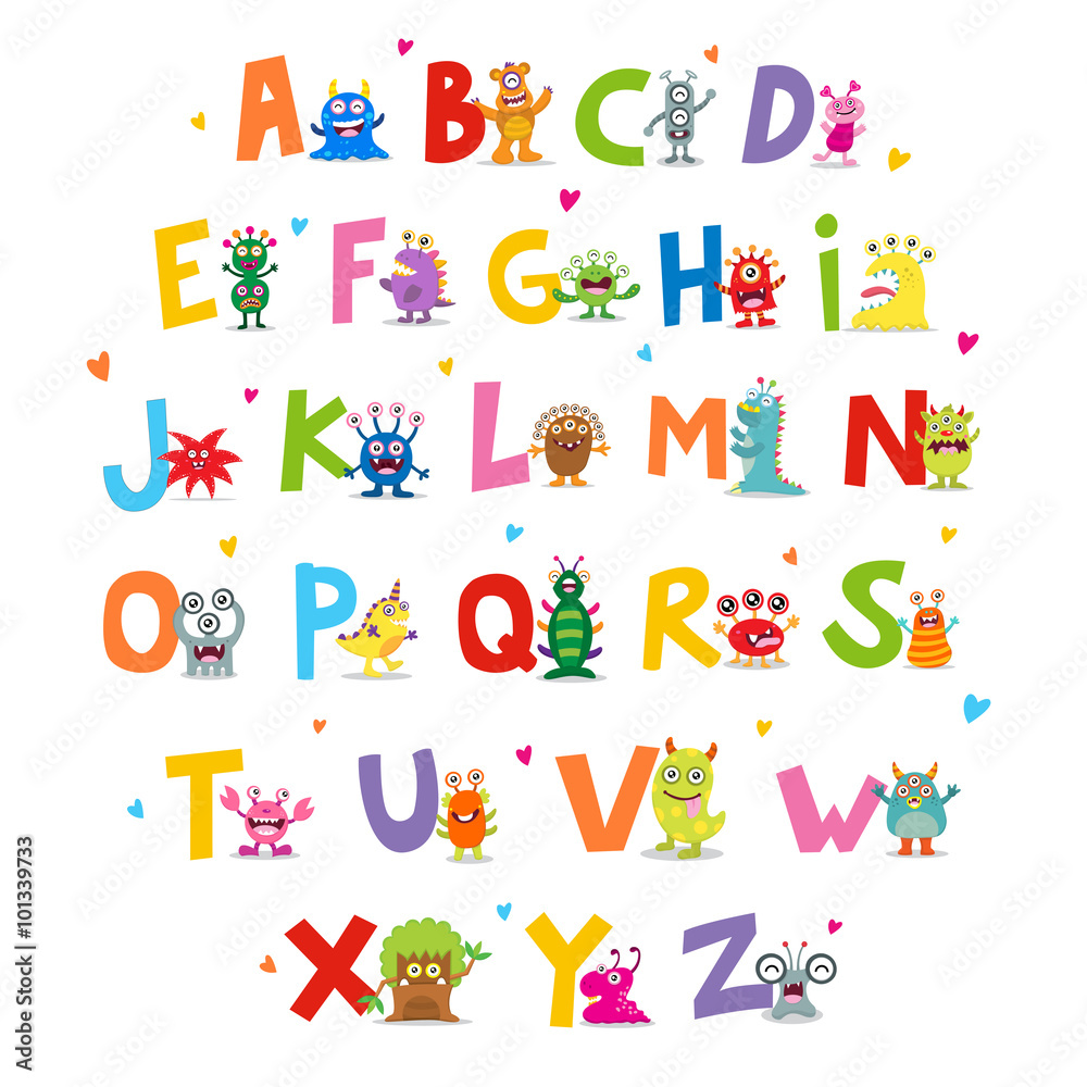 Cute Monsters Alphabet Cute Monsters Alphabet