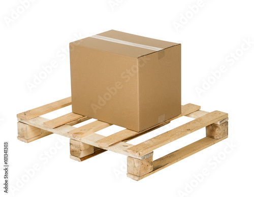 Cardboard box concept photograph isolated on white