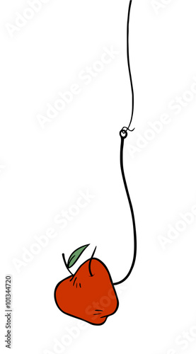 fishing with apple