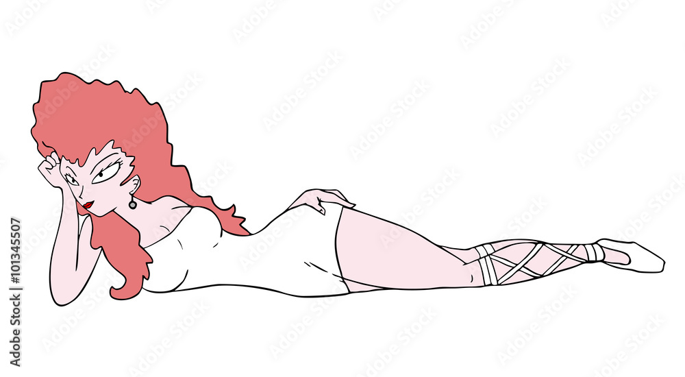Εκτύπωση καμβά pretty woman illustration