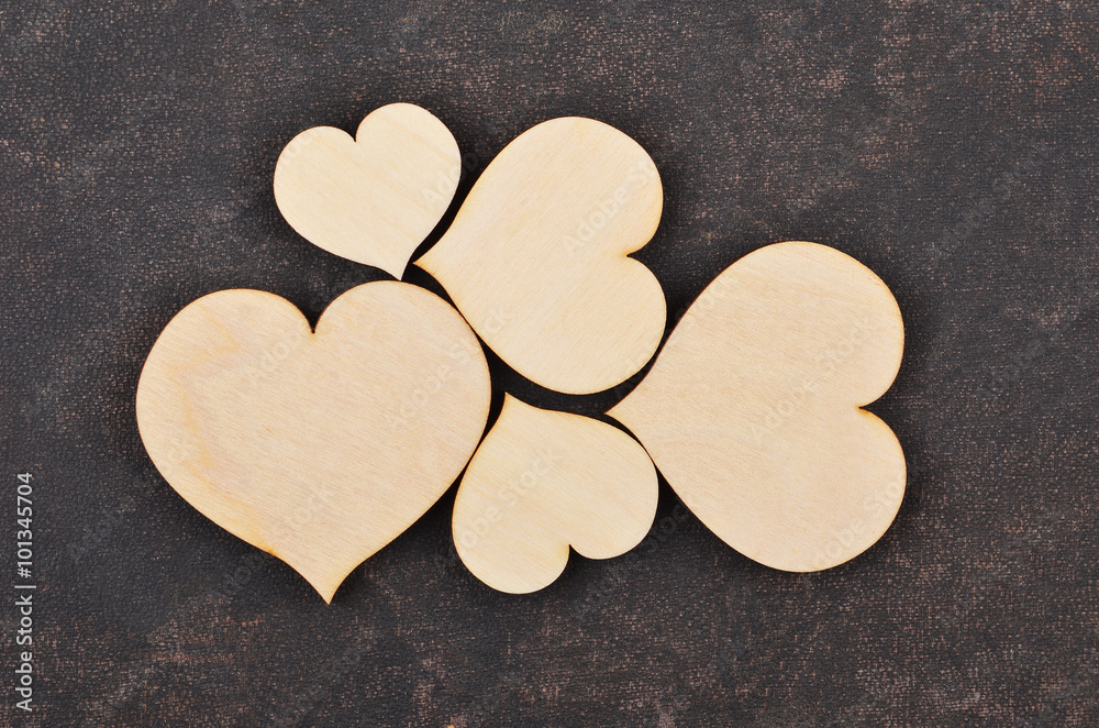 Obraz premium Heart on leather background