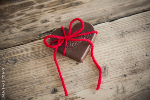 Valentine chocolate which is connected to the red thread of fate