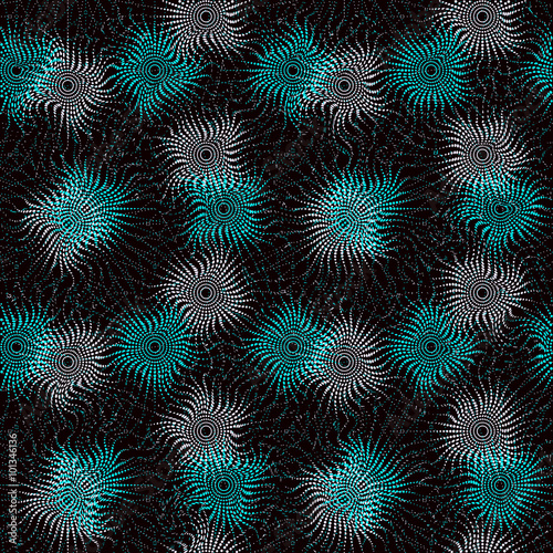 Vector seamless background with the effect of fireworks-style glitch