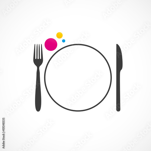 assiette et couvert