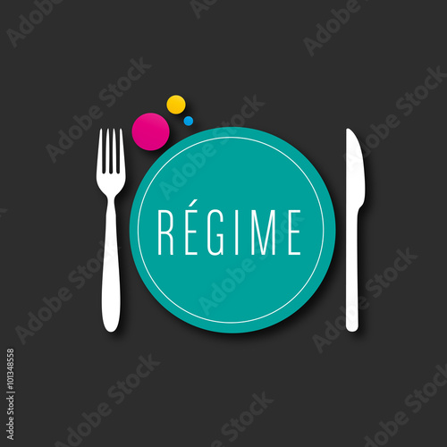 assiette,menu "régime"