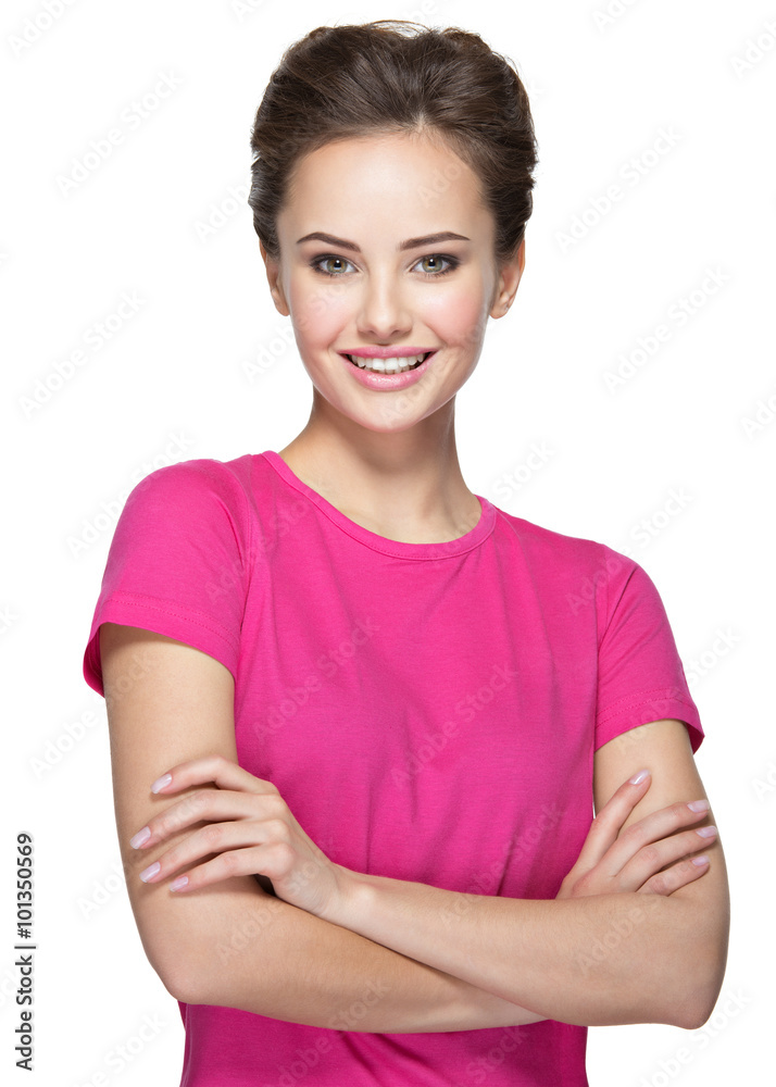 Portrait of a beautiful young happy smiling woman Portrait of a beautiful young happy smiling woman