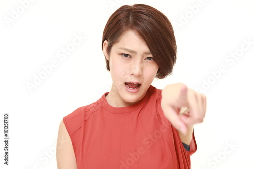 young Japanese woman scolding 