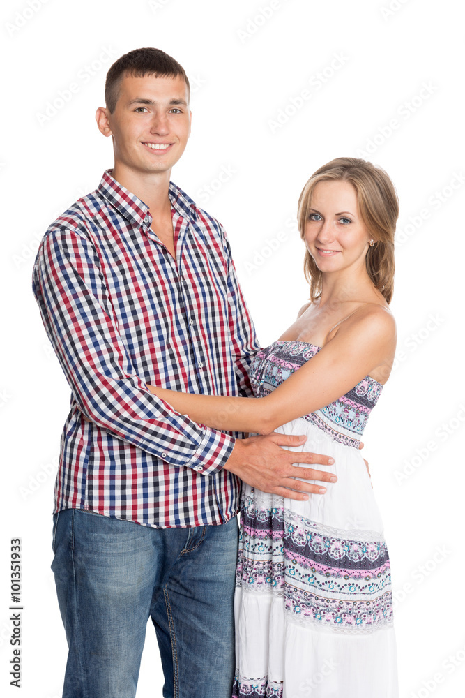 Young man and woman hugging Young man and woman hugging