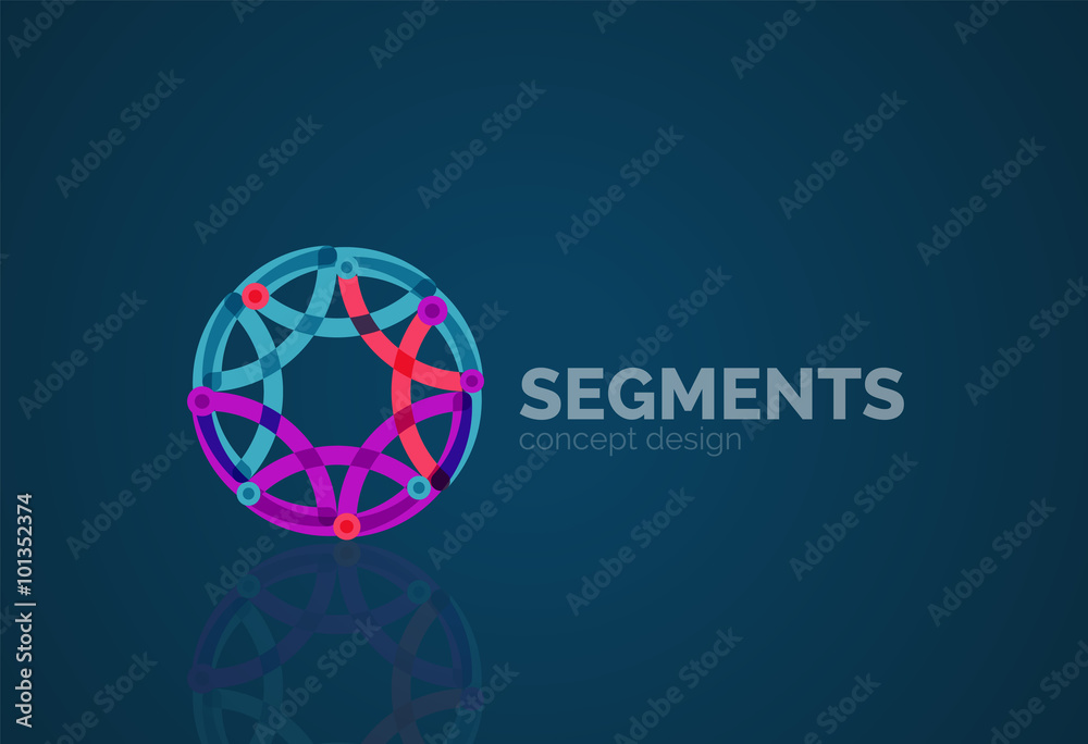 Vector outline minimal abstract geometric logo Vector outline minimal abstract geometric logo