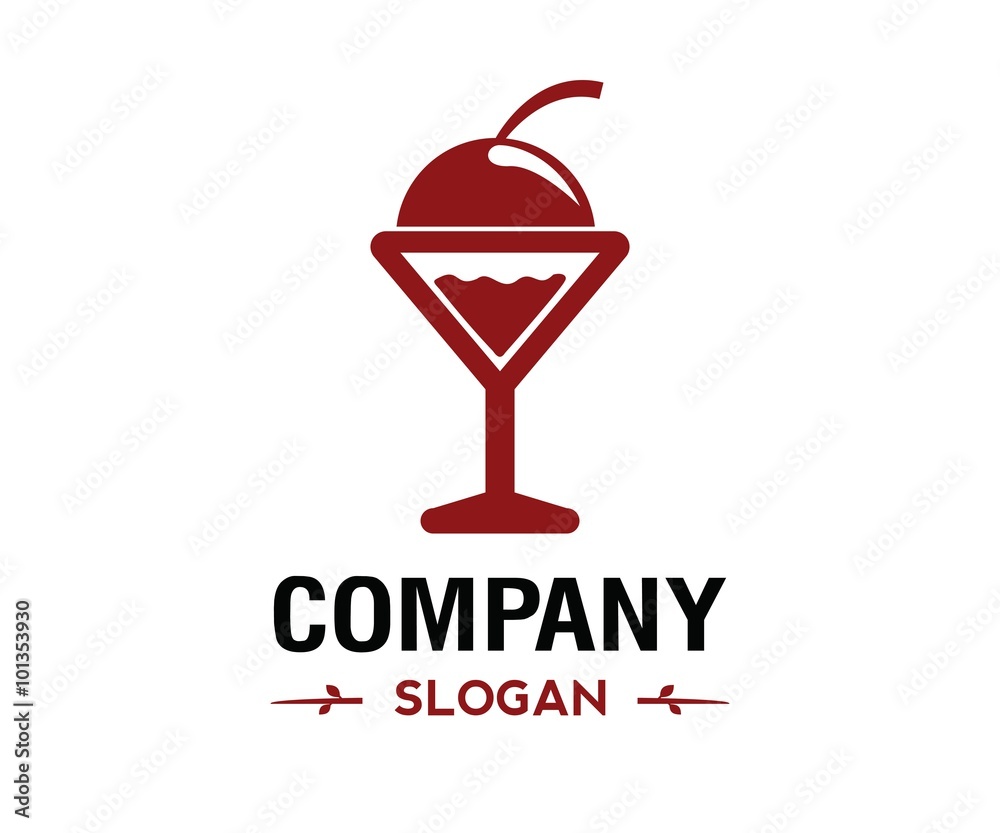 cocktail bar wine logo