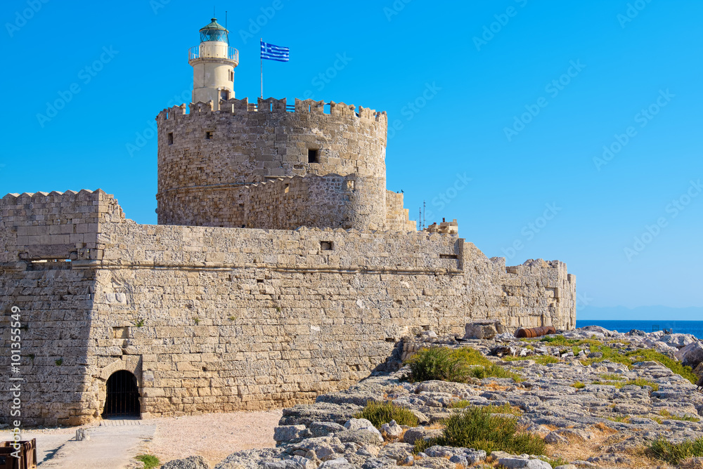 Agios Nikolaos fortress. Rhodes, Greece