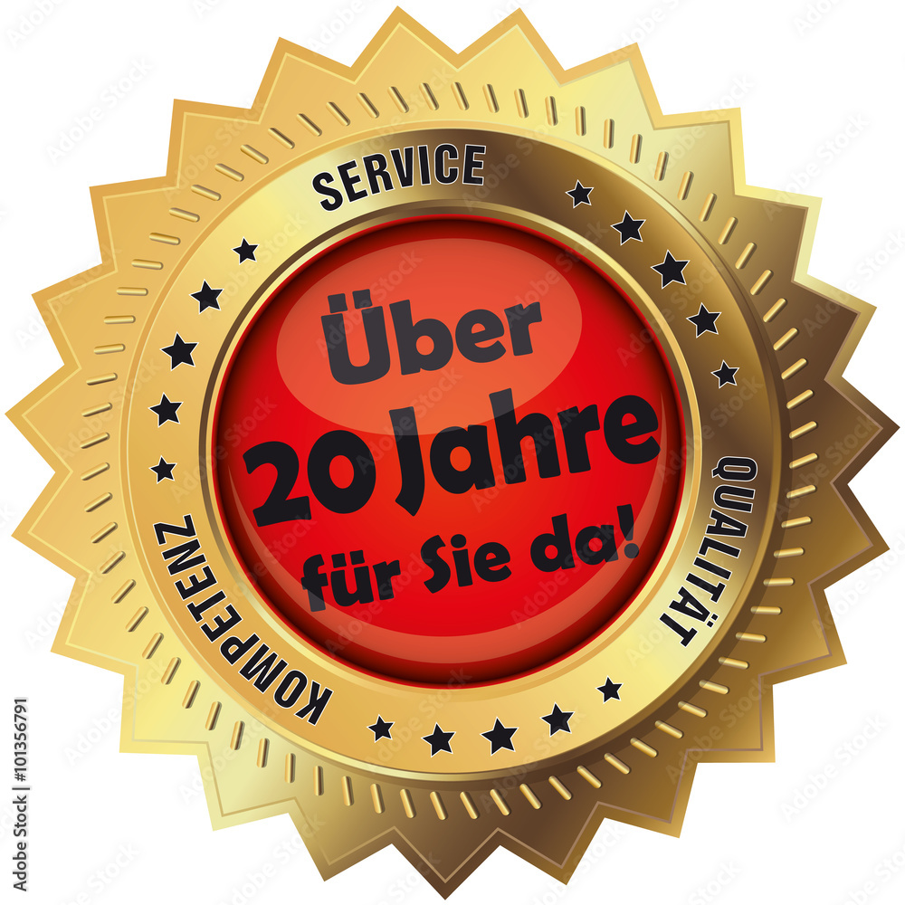 Über 20 Jahre für Sie da! Button Adobe Stock