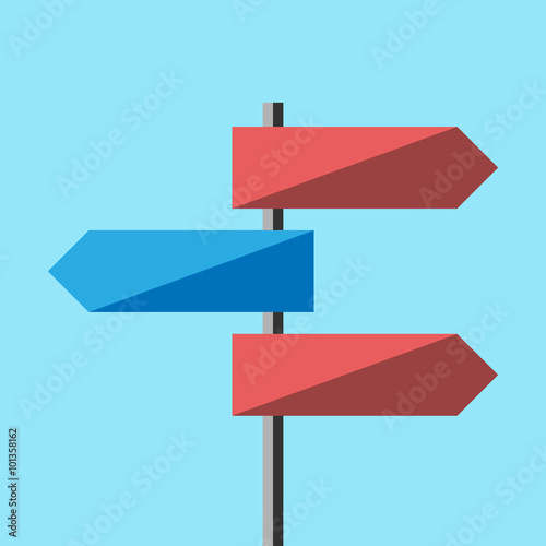 Road direction sign