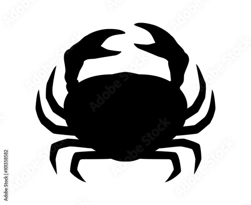Crab or crustacean flat icon for food apps and websites