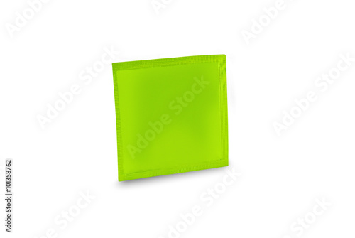 green ondom isolated on white background