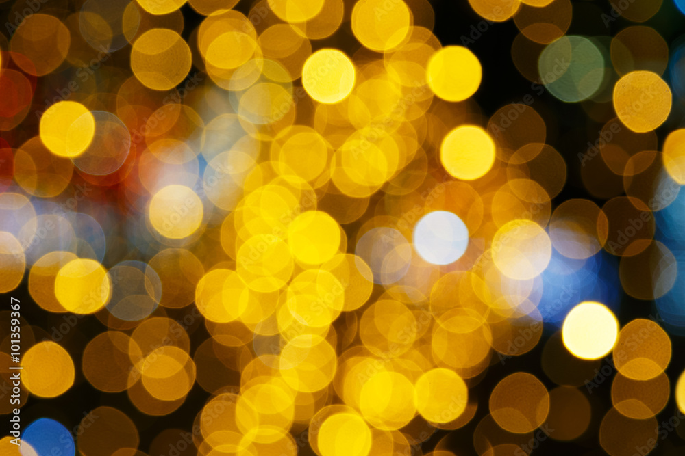 Colorful festive bokeh background of city lights Colorful festive bokeh background of city lights
