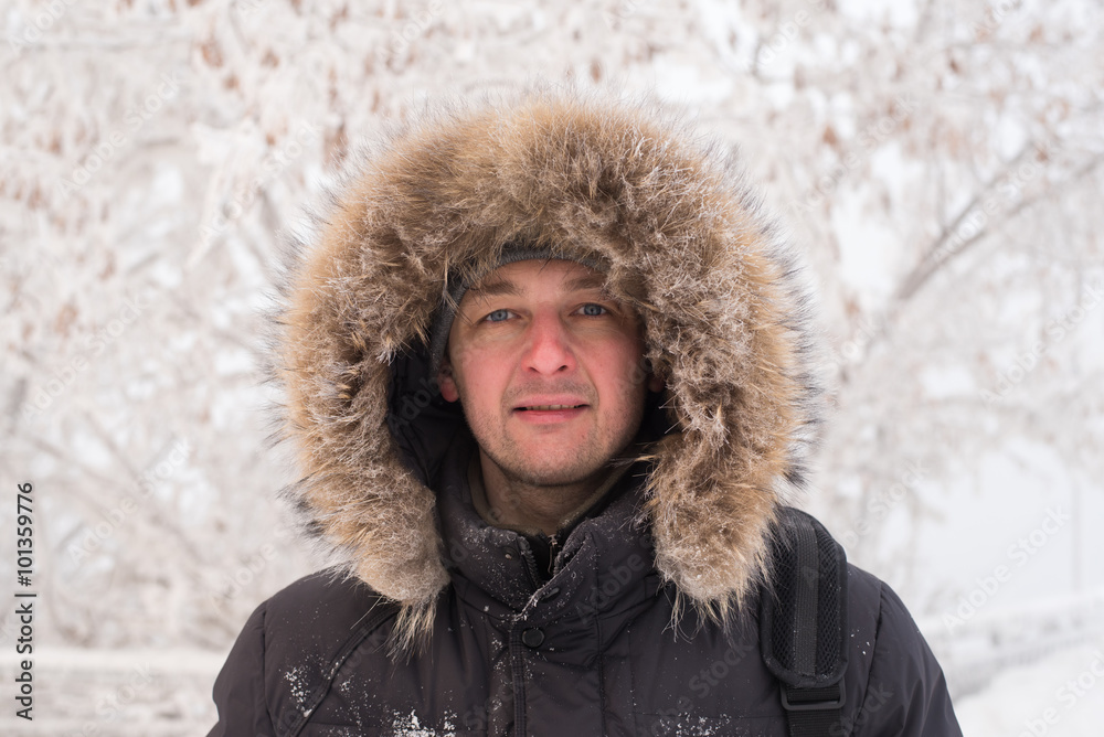 Winter portrait of a man