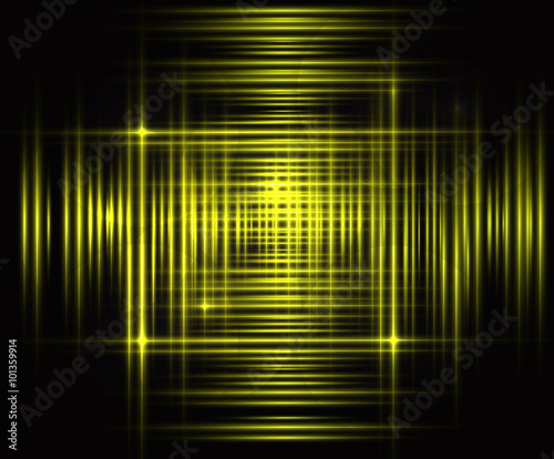 Abstract digital yellow light effect background.