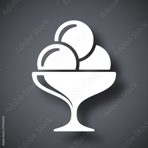 Ice cream icon, vector