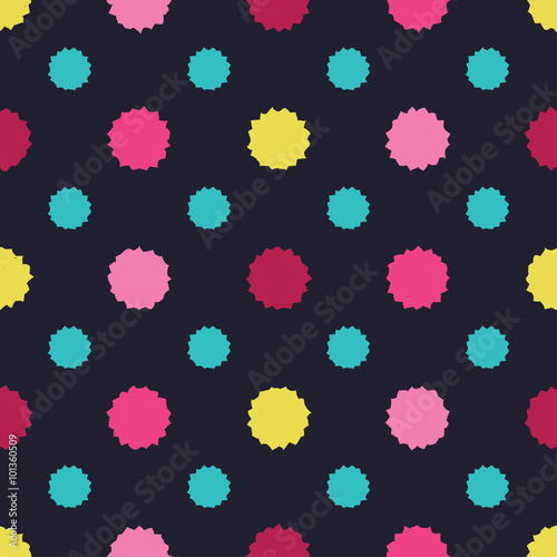 Seamless decorative vector background with polka dots