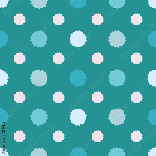 Seamless decorative vector background with polka dots