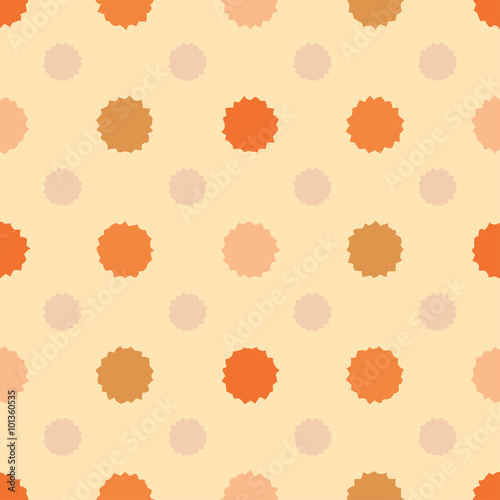 Seamless decorative vector background with polka dots