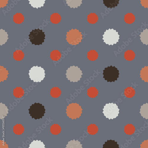 Seamless decorative vector background with polka dots