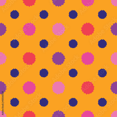 Seamless decorative vector background with polka dots