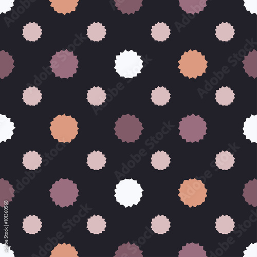 Seamless decorative vector background with polka dots