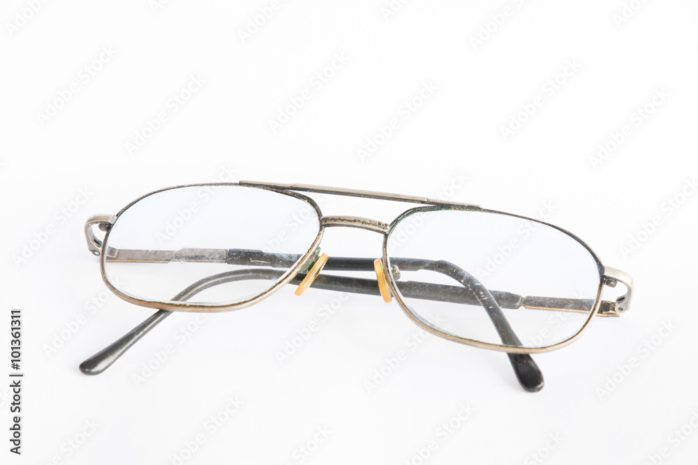 Modern eyeglasses isolated on white background Modern eyeglasses isolated on white background