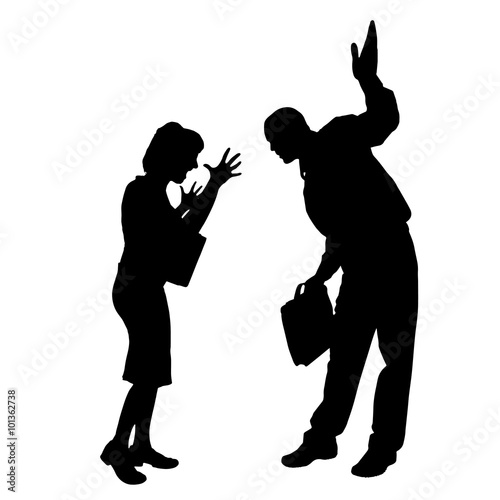 vector silhouette of people.