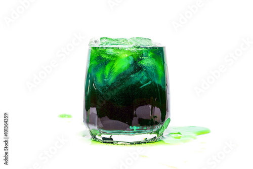 Soda drinks isolated against a white background