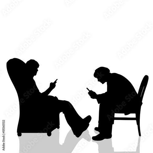 Vector silhouette of a man.