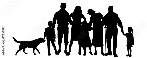 Vector silhouettes.