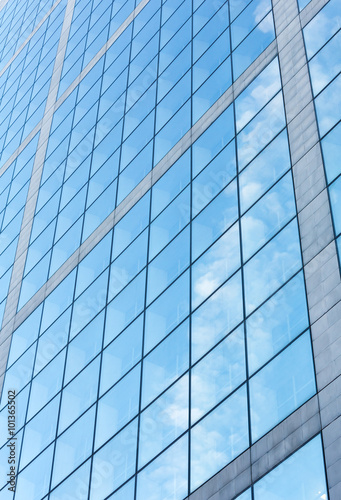 Cloud reflections in skyscraper wall