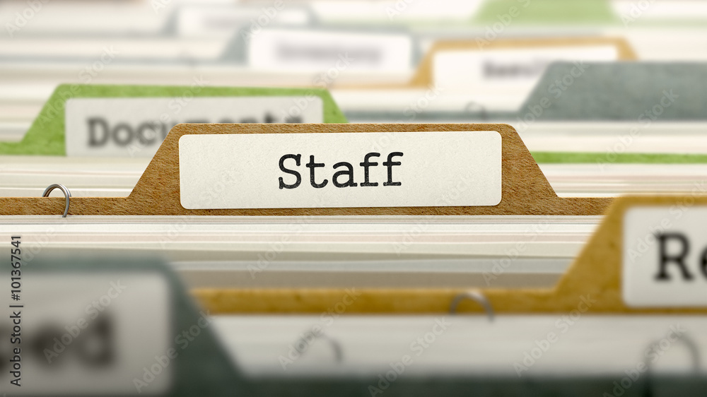Фотография Staff Concept on Folder Register.