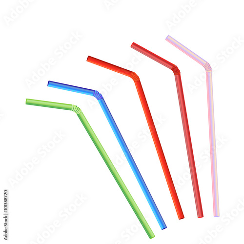 Colorful drinking straws